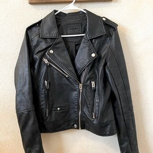 Black leather jacket